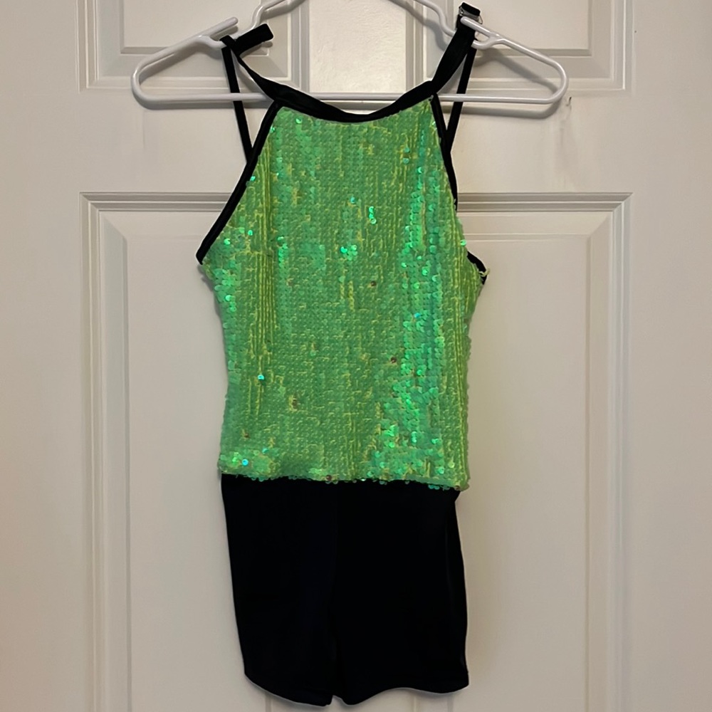 Green sequin costume